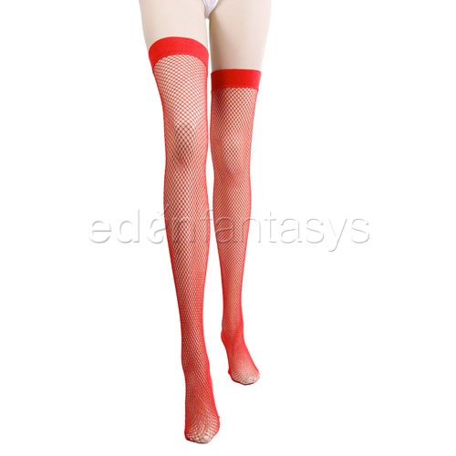 Backseam fishnet thigh highs - thigh highs discontinued