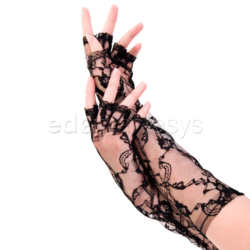 Elbow length fingerless gloves - glove discontinued