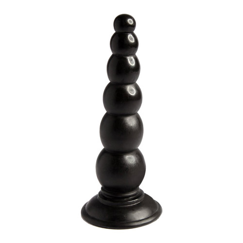 Beaded anal dildo with Suction Cup - anal beads with flared base discontinued