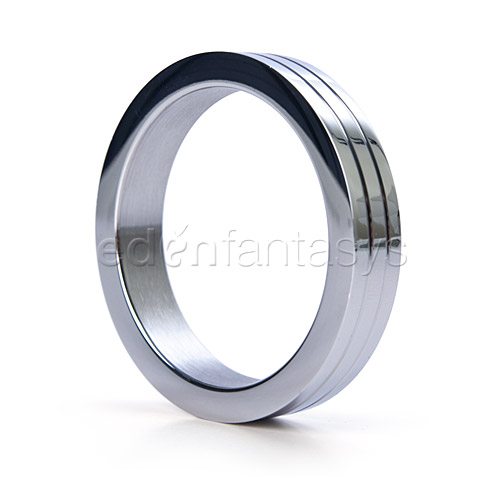 Groove stainless steel cock ring - cock ring discontinued