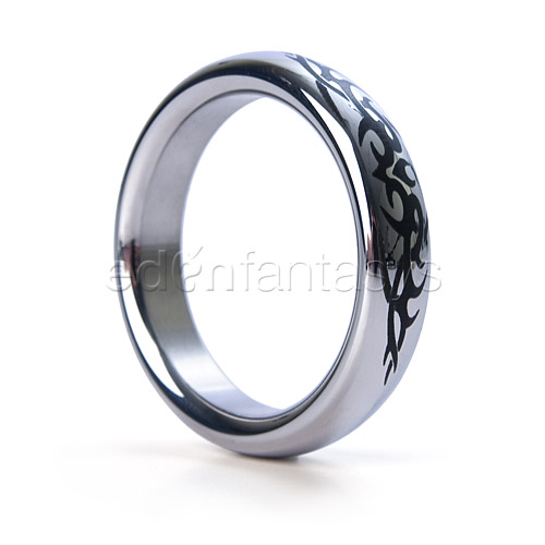 Tribal stainless steel cock ring