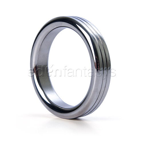Groove stainless steel cock ring - cock ring discontinued