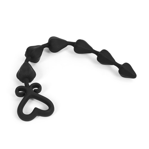 Heart silicone anal beads - anal beads with loop handle discontinued
