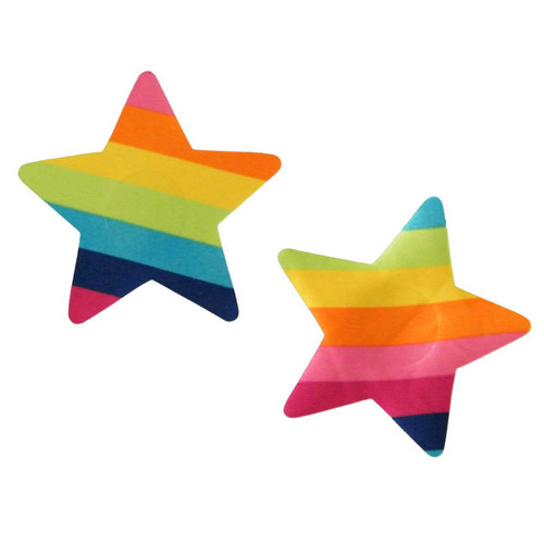 Rainbow stars - star nipple covers