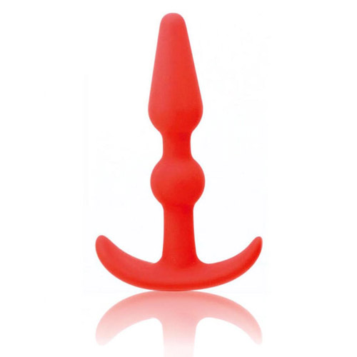 Smiling butt plug red