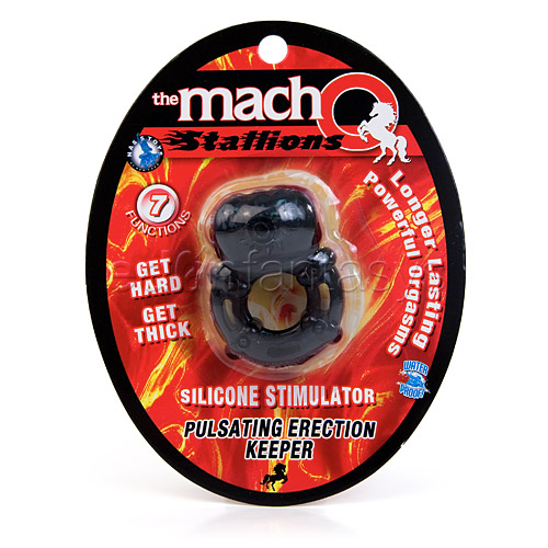 The Macho Stallions pulsating erection keeper - cock ring discontinued