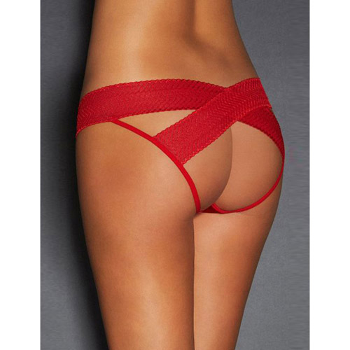 Easy access crotchless panty - open back panty