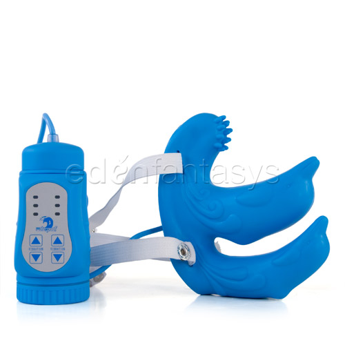 Triple stimulator dolphin duo - double penetration vibrator
