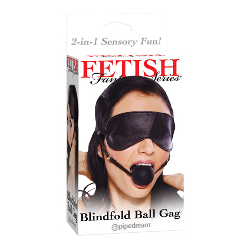 Blindfold ball gag - mouth gag