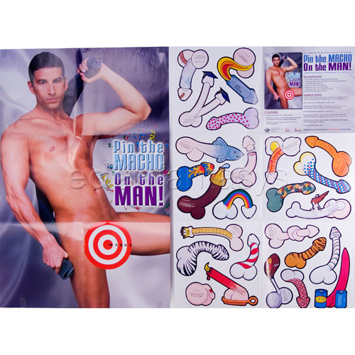Pin the macho on the man - adult game