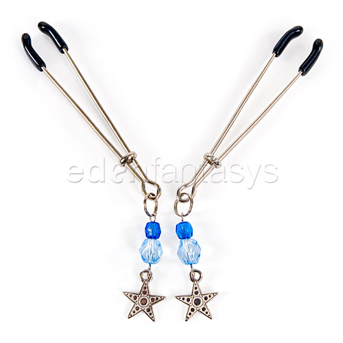 Fresh beaded nipple clamps - bdsm toy