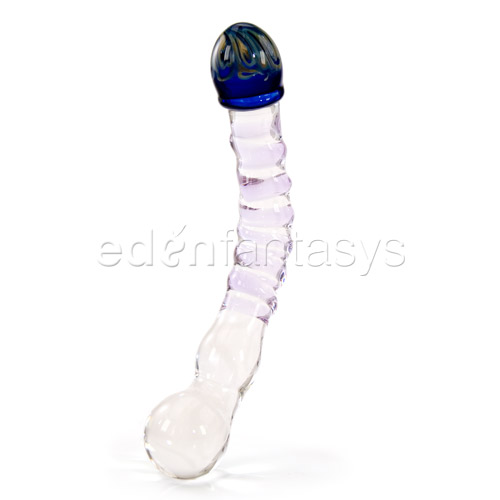Lifelike ribbed G-spot - glass wands discontinued