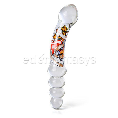 Inked glass probe - glass dildo discontinued