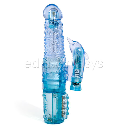 Customize your "O" blue dolphin - rabbit vibrator