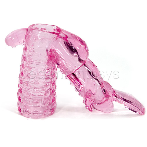 Silicone lovers' arouser rabbit - cock ring