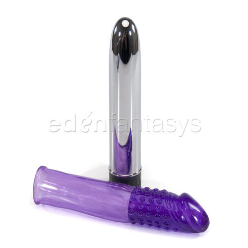 Silicone penis extension with vibrator - vibrator kit  discontinued
