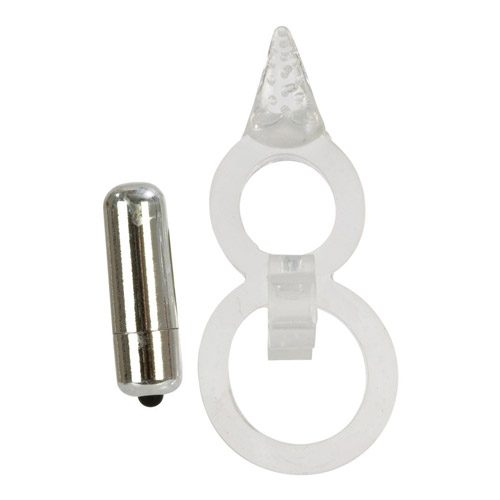 Basic Essentials Vibrating dual support enhancer - cock ring