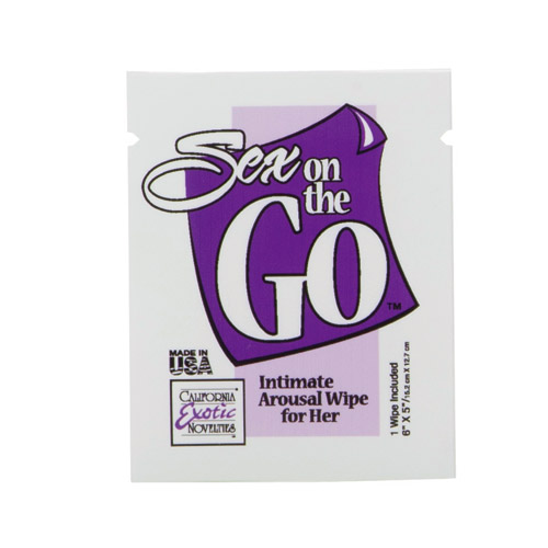 Sex on the go arousal wipes for her
