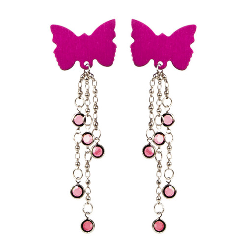 Body charms butterfly (pink) - body jewelry