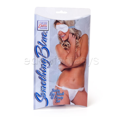 Something blue satin eye mask and panty set - sexy panty discontinued