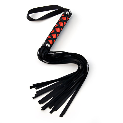 Tantric satin ties pleasure whip - flogging toy