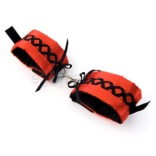 Tantric satin ties ankle cuffs - sex toy