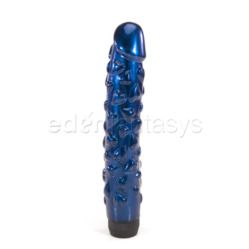 Blue meta-jell heart-on - traditional vibrator