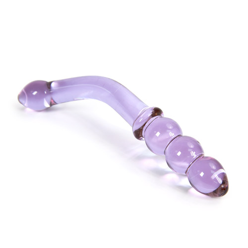 Amethyst - double-ended glass dildo