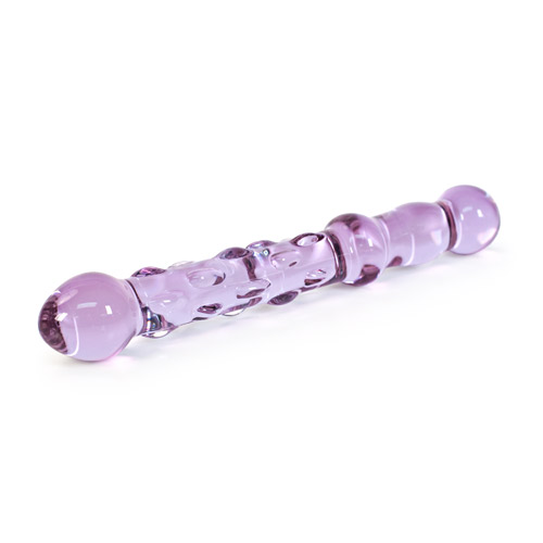 Bingo - textured glass dildo