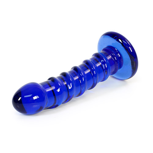 Royal adventure - textured glass g-spot dildo