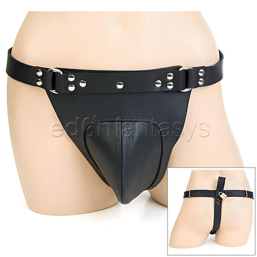 Male chastity belt - cock and balls device discontinued