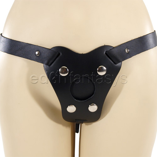 Fleece lined dildo harness - g-string harness discontinued
