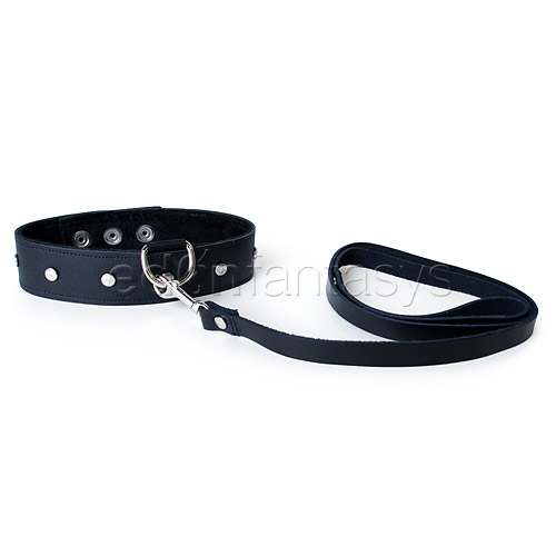 Leather leash and collar - sex toy