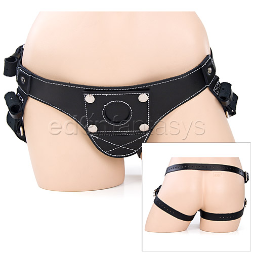 Sedeux leather couture harness - double strap
