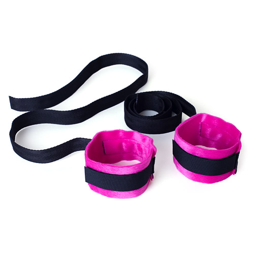 Kinky pinky cuffs with tethers - wrist cuffs