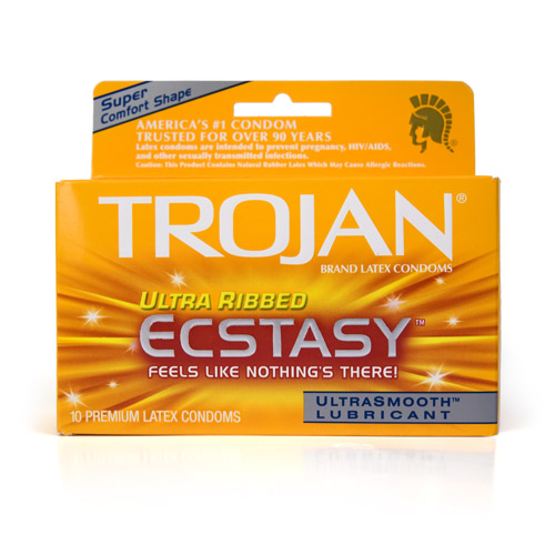 Trojan ultra ribbed ecstasy - ribbed condoms