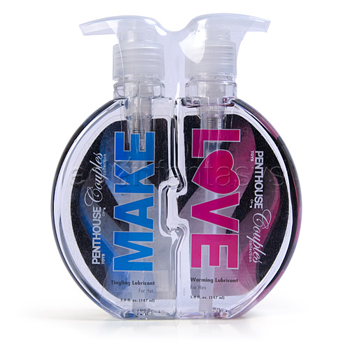 Couples make love warming tingling lubricant