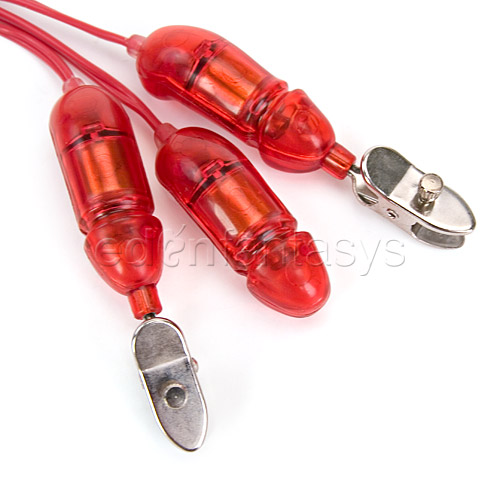 Red hots Blazing love clamps - bdsm toy