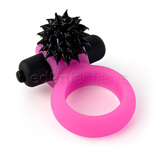Spiked silicone vibrating cock ring