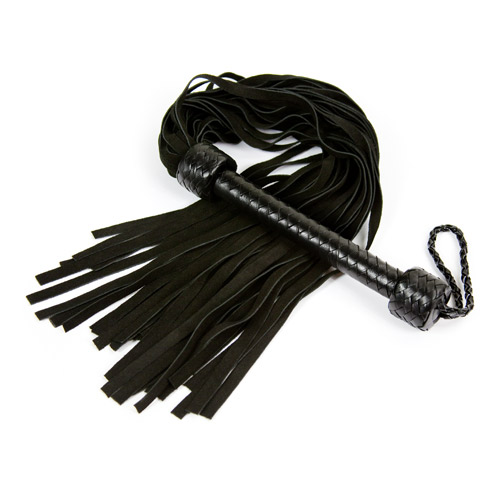 Eden long tail suede flogger - long-tail whip