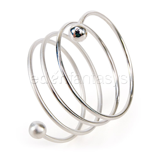 Silver spiral cock ring - cock ring discontinued