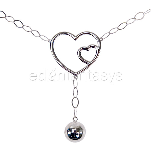 Double hearts belly chain - body jewelry discontinued